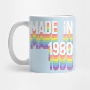 MADE IN 1980 / Birthday Typography Gift Design Mug